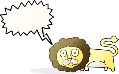 speech bubble cartoon lion