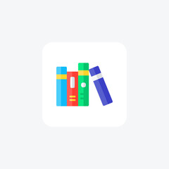 Books, library fully editable vector fill icon

