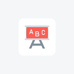 Alphabets, nursery school fully editable vector fill icon

