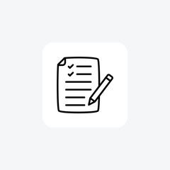 Contract, paper fully editable vector fill icon

