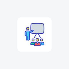 Classroom, teaching fully editable vector fill icon


