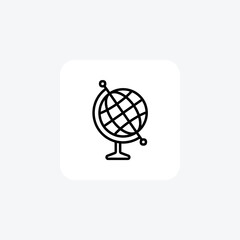 Earth, geography, fully editable vector fill icon
