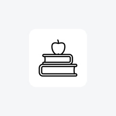 Apple, book fully editable vector fill icon

