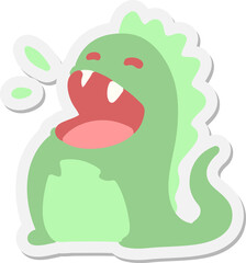 happy dinosaur sticker