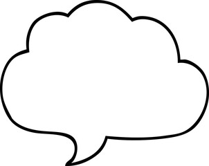 line drawing cartoon grey speech bubble