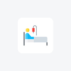 Patient, sick fully editable vector fill icon

