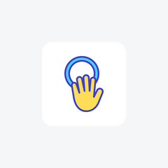 Hand, gesture fully editable vector fill icon

