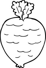 cartoon root vegetable