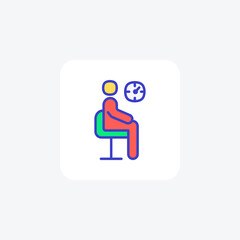 Waiting, health fully editable vector fill icon