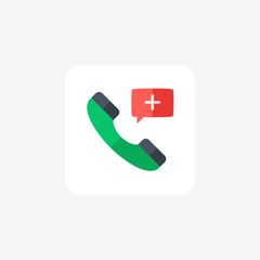Call, contact, fully editable vector Flat Icon