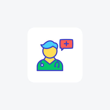 Doctor, consultant fully editable vector fill icon