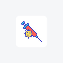 Vaccine, disease fully editable vector fill icon

