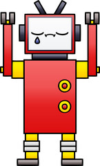 gradient shaded cartoon robot