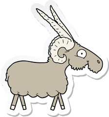 sticker of a cartoon goat