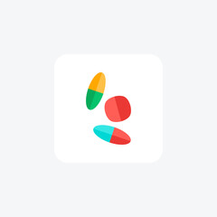 Medicine,  capsule fully editable vector fill icon

