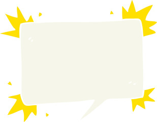 flat color illustration of a cartoon speech bubble symbol