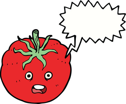 recommend clip art: cartoon tomato with speech bubble