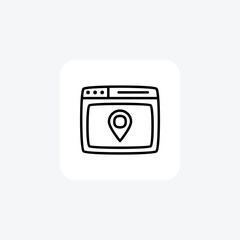 Laptop, navigation fully editable vector fill  icon

