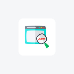 Domain,loupe fully editable vector fill  icon

