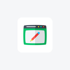 Edit, pencil fully editable vector fill  icon

