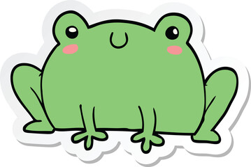 sticker of a cartoon frog