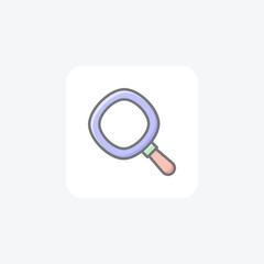 Magnifier, search fully editable vector fill icon

