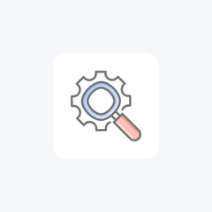 Cogwheel, gear fully editable vector fill icon

