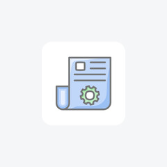 Content, article fully editable vector fill icon

