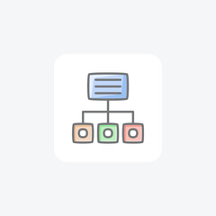 Algorithm, catalog fully editable vector fill icon

