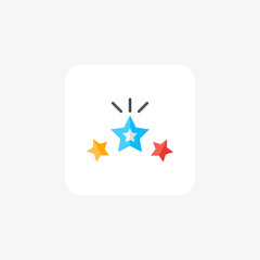 Favorite, star fully editable vector fill icon


