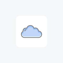 Cloud, seo,  fully editable vector fill icon