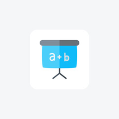 Courses, flipchat fully editable vector fill icon

