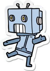 sticker of a cartoon robot