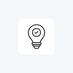 Bulb, business fully editable vector line icon

