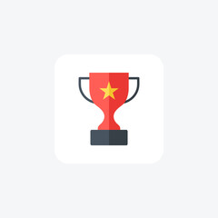 Achievement, award fully editable vector line icon

