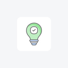 Bulb, business fully editable vector line icon

