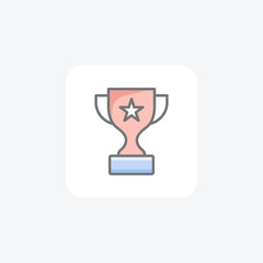 Achievement, award fully editable vector line icon


