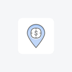 Investment, dollar fully editable vector line icon

