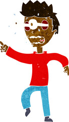cartoon man with popping out eyes