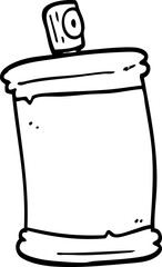 black and white cartoon spray can