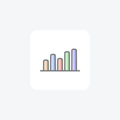 Business, chart fully editable vector fill icon


