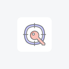 Key, founder, fully editable vector fill icon

