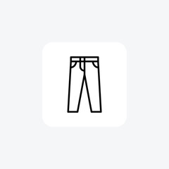 Jeans, garments fully editable vector fill icon

