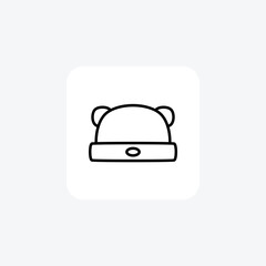 Baby cap fully editable vector fill icon

