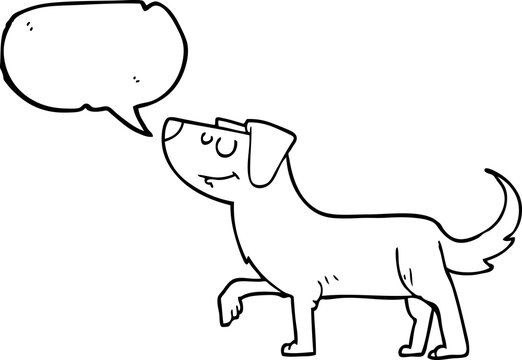 speech bubble cartoon dog