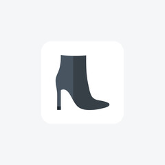 Long shoes fully editable vector fill icon

