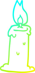 cold gradient line drawing carton candle