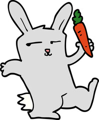cartoon rabbit with carrot