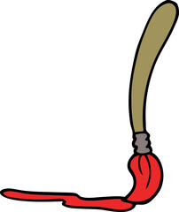 cartoon doodle paint brush