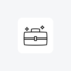 Beauty box, bag fully editable vector fill icon

